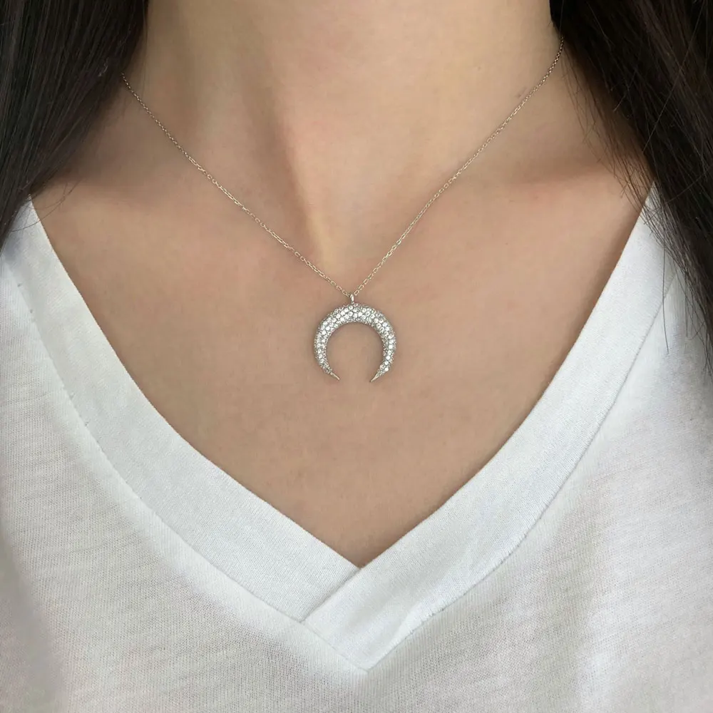 

NEW Trendy 925 Silver Necklace Turkish Jewelry Birthday Gift Zircon Fashion Necklace For Women Minimalist Style Luxury Designer