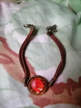 Pulseras de cuero de zorro durmiente, cristal redondo de 20mm, accesorios de mano con patrón bonito, 2020