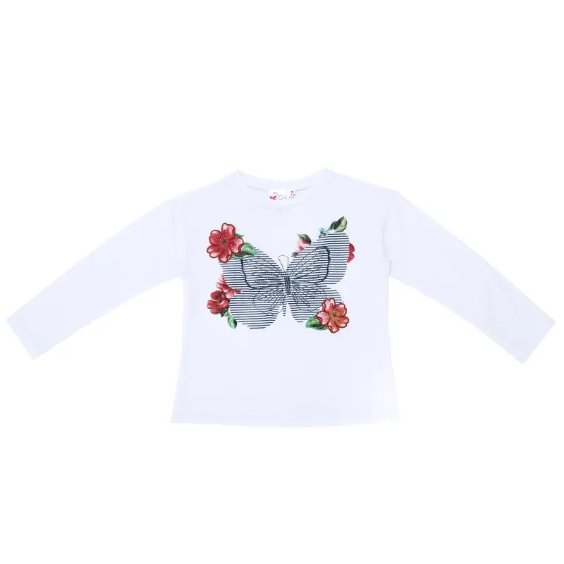 Longsleve Chicco 116 print butterfly(white