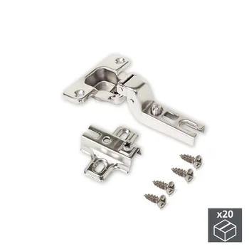 

Lot of 20 hinges supercodo X95 Emuca with opening 110 ° and supplements to screw