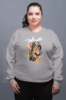 

Angemiel Wear Tokyo Fish Gray Female Sweatshirt