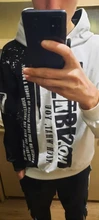 Sweatshirts Mens Hoodie Hip-Hop High-Street Fashion Patchwork Print Letter New