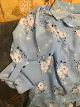 Blouse Shirt Work-Wear Turn-Down-Collar Casual Tops Long-Sleeve Chiffon Elegant Plus-Size