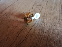 ELSEMODE-anillo de compromiso de acero inoxidable pulido brillante para hombre y mujer, sortija de boda, Color dorado y plateado, 8mm, 316L