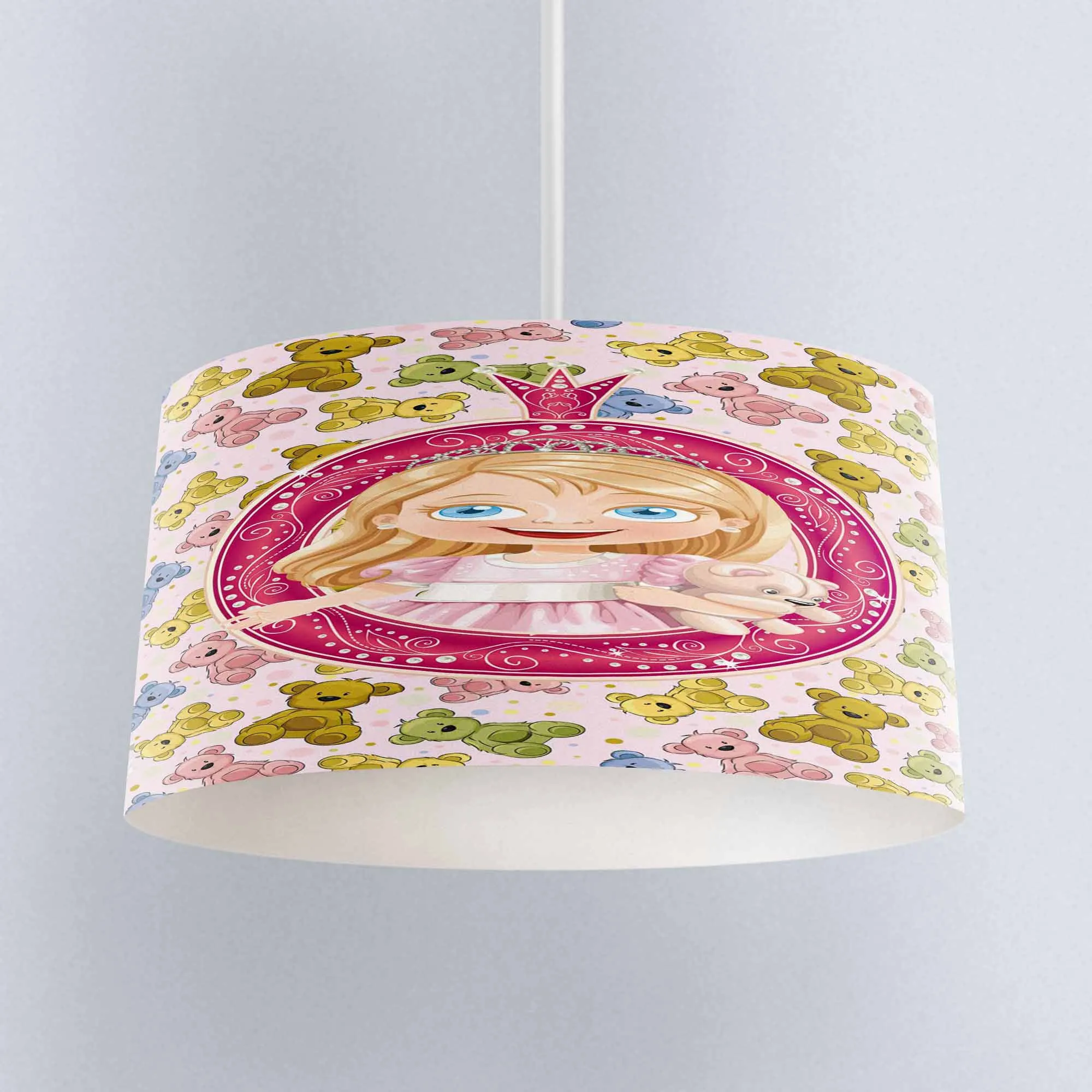 ^*Best Offers Else Colored Bears Funny Pink Princess Print Fabric Kids Chandelier Lamp Drum Lampshade Floor Ceiling Pendant Light Shade ^*Best Offers Else Colored Bears Funny Pink Princess Print Fabric Kids Chandelier Lamp Drum Lampshade Floor Ceiling Pendant Light Shade