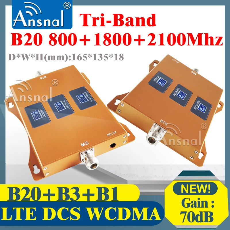 New!!4G Cellphone Repeater B20 800 1800 2100Mhz