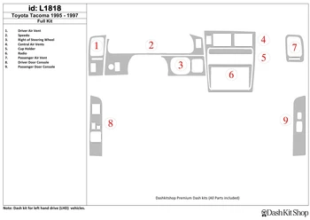 

Interior lining for Toyota Tacoma 1995-1997. Set L1818.