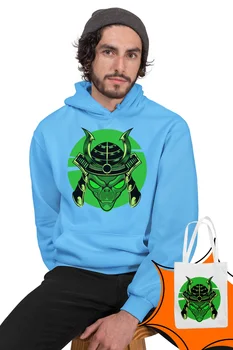 

Angemiel Wear Samurai Spaceman Blue Men 'S Hooded Sweatshirt Bags Kombin