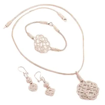 

Love Knot Kazaziye Hand Wrap Silver Set 1408Hand Made Silver Jewellery Set
