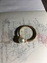 Huitan romántico anillos de perlas simuladas para las mujeres de lujo aniversario de boda accesorios anillos de compromiso para venta al por mayor