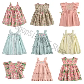 

IN STOCK 2020 Spring and Summer New LM Series Ethnic Style Girl Embroidered Dress Girls Party Dress