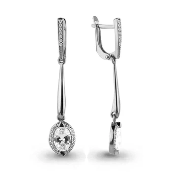 

Silver earrings with cubic zirconia Swarovski and cubic zirconia