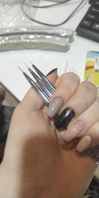 3 piezas de arte de uñas, bolígrafos, pinceles, pintura delineador, puntas 3D, conjunto de pinceles de gel acrílico UV para dibujar, herramienta de manicura para diseño de uñas francés