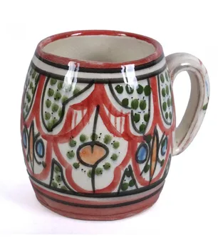 

Arabic Cup Ceramic - Decorated Andalusí - Handmade - 10 cm-Various Colors