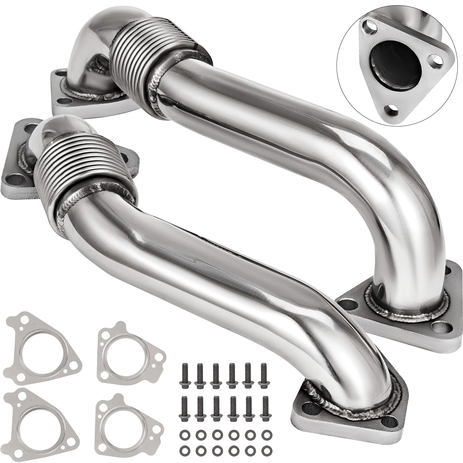 VEVOR Exhaust Manifold Fit for 2001 2016 GMC Chevy Sierra Silverado 6