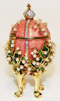 

Copy Faberge jd0870-1 Easter egg, lily of the valley, small, red