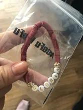 NeeFu WoFu-Pulseras con letras digitales para mujer, brazaletes con nombre bohemio hechos a mano, cuentas de disco personalizadas