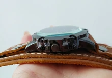 Jessingshow-Reloj de pulsera de cuarzo para hombre, cronógrafo de lujo, estilo Punk, de cristal azul, a la moda