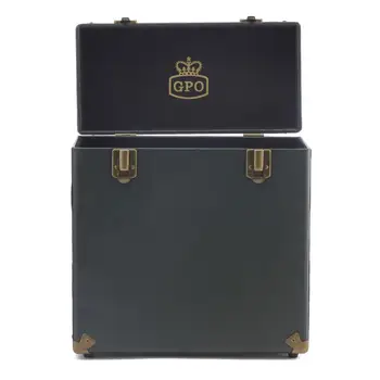 

Retro Vintage style boxes for storing Vinyls's GPO - Color Green/Black-38cm high