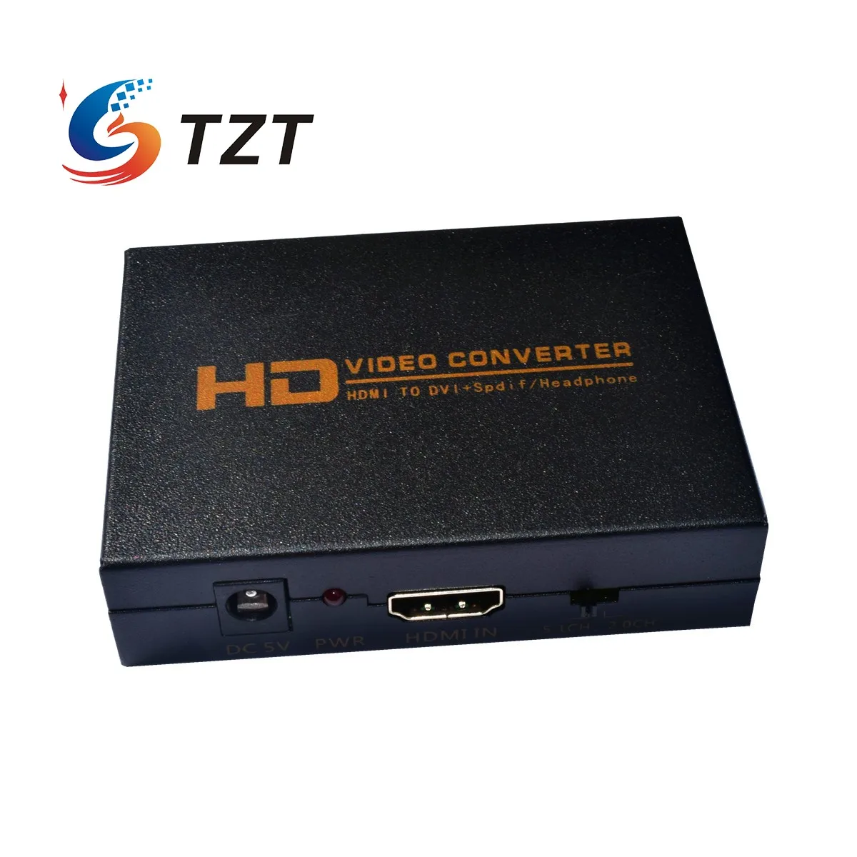 TZT NK-X3 HD видеоконвертер HDMI-совместимый с DVI + SPDIF/наушники для ТВ-проектора