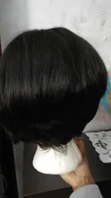 Zafiro corto Pixie pelucas de encaje corte Pixie Peluca de pelo Remy brasileño recto 150% de densidad máquina pelucas de cabello humano para las mujeres