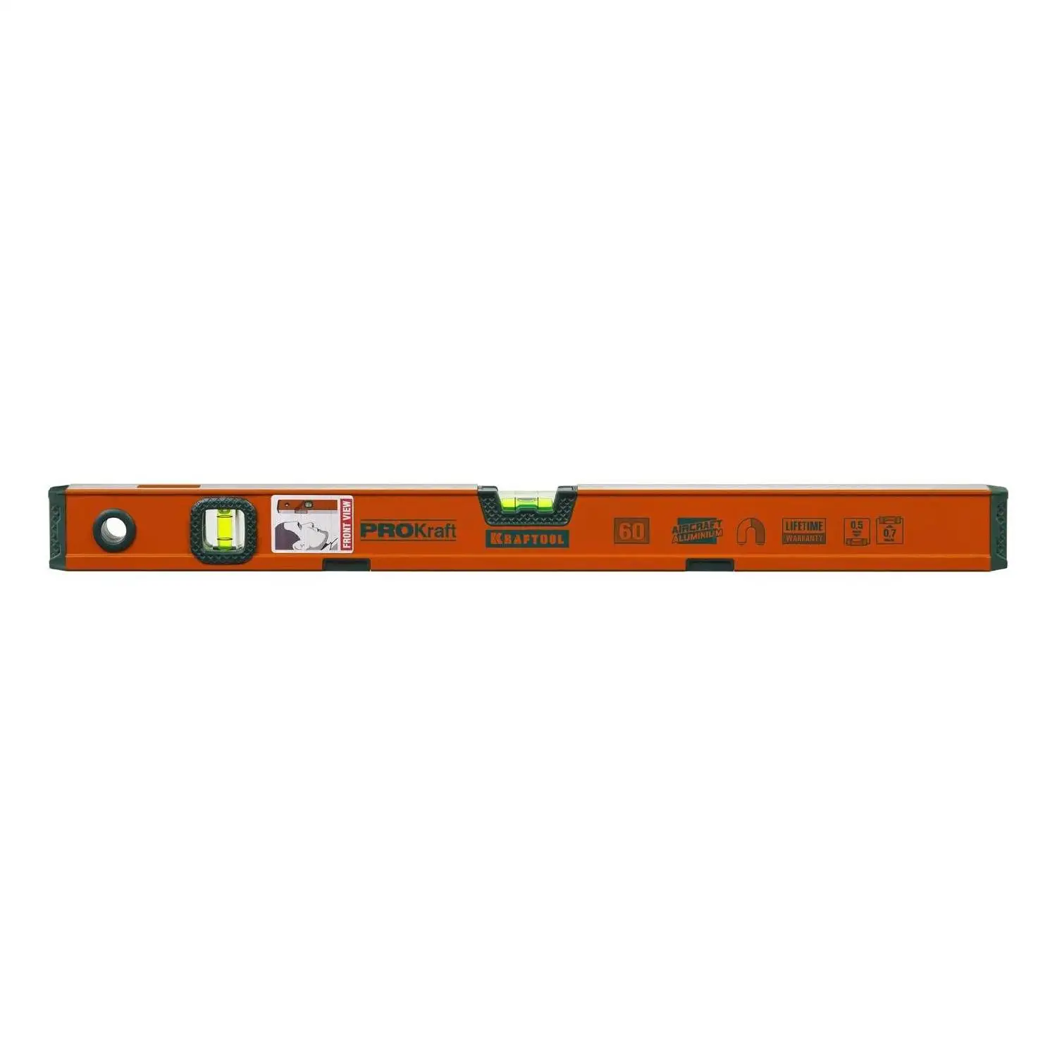 Уровень KRAFTOOL 34575-060(Встроенный горизонтальный и вертикальный уровень, отверстие для подвеса
