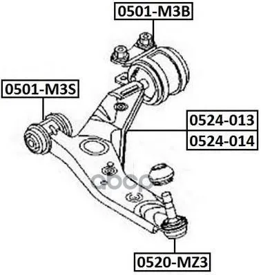Опора Шаровая Mazda 3 Bk 2003- ASVA арт. 0520MZ3