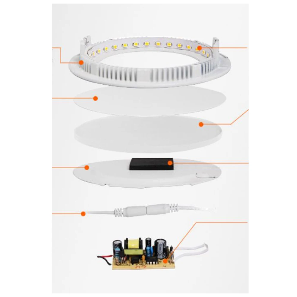 Thousand Lights®PANEL LED DOWNLIGHT round recessed aluminum Easy Installation 3W,6W,9W,12W,15W,20W,22W,25W shipping from Spain