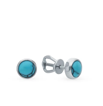 

Silver earrings with turquoise sunlight sample 925