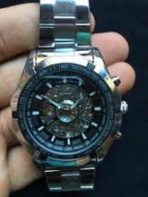 Winner-reloj mecánico automático para hombre, reloj de esqueleto de oro, Vintage, de marca superior, de lujo