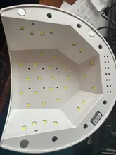 SUNUV SUN2C-Lámpara de uñas de 48W, secador de uñas UV SUN2 para secador de uñas de Gel, Sensor infrarrojo con almohadilla de silicona rosa para uso en salón