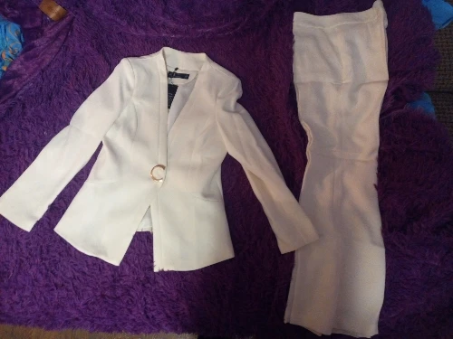White Black Female formal Women's Costumes Suits Classic Office Lady Business Pantsuit Blazer Trouser Suit Set Workwear Uniform reviews №1 168192