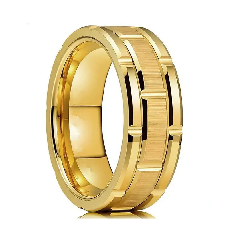 Elegant Brushed Stainless Steel & Tungsten Wedding Band, 8mm - Versatile Couples Jewelry in Three Timeless Colors