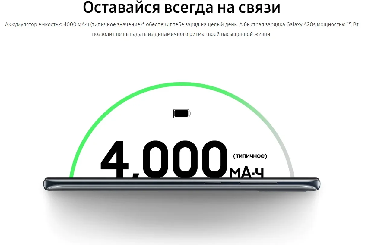 Смартфон Samsung Galaxy A20s, Красный SM-A207FZRDSER