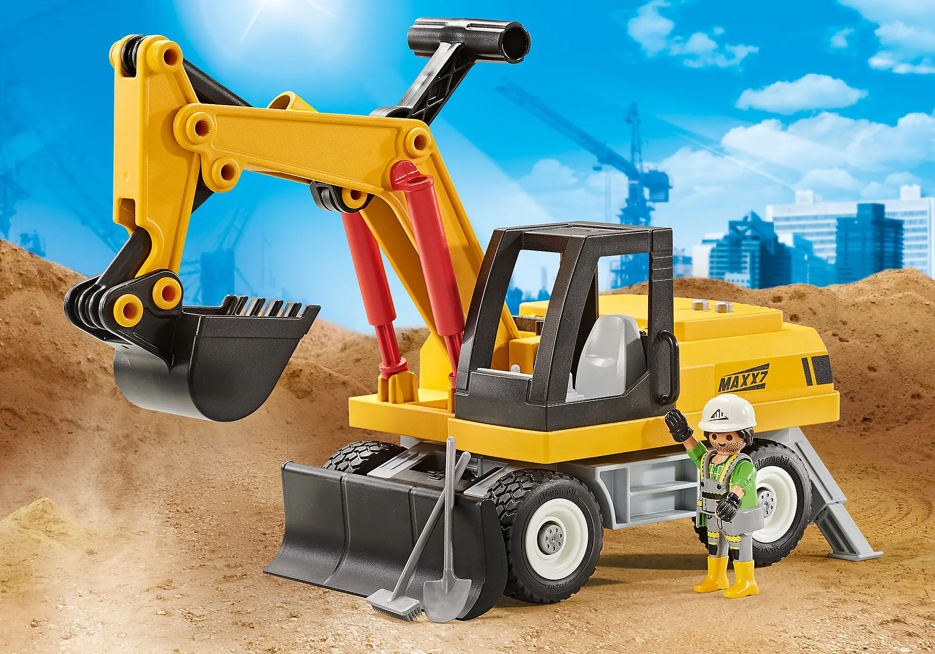 In the mercy of Be discouraged engineer Playmobil 9888 Excavator (in Bag)-original, Clicks, Gift, Child, Girl, Toy,  Works - Action Figures - AliExpress