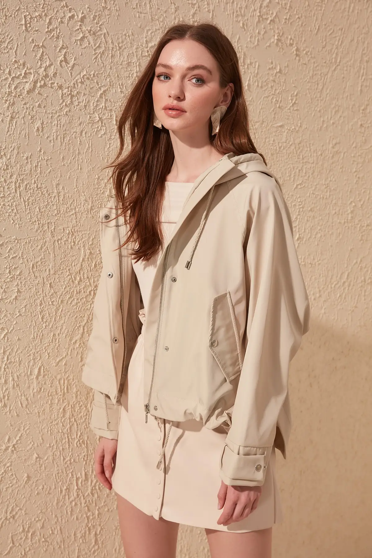 

Trendyol Hooded Water Repellent Featured Oversize Coats TWOSS20MO0042