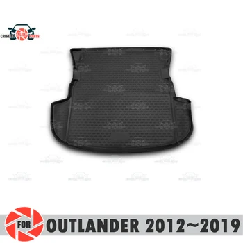 

Trunk mat for Mitsubishi Outlander 2012~2019 trunk floor rugs non slip polyurethane dirt protection interior trunk car styling