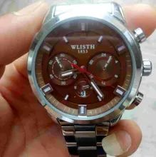 WLISTH-Relojes de pulsera de cuarzo para hombre, pulsera de acero inoxidable, resistente al agua, luminoso, con abertura para fecha, 30M
