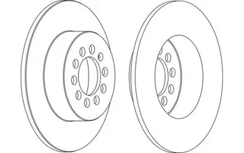 

FERODO Rear brake disc for VOLKSWAGEN GOLF SCIROCCO AUDI A3 SEAT LEON ALTEA TOLEDO RENAULT SC�NIC