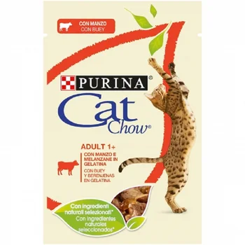 

Alimento Húmedo Completo Purina CAT CHOW BUEY para Gatos Adultos 24x85 Gr