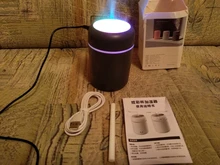 Humidificador de aire con USB, taza colorida, minidifusor de Aroma de agua, luz LED, máquina de niebla ultrasónica, nebulizador de Aroma para coche