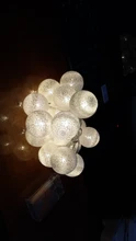 Lights-String Garland Cotton-Ball Led Wedding Party Christmas Outdoordiy Holiday 5M Crib