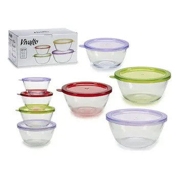 

Round Lunch Box with Lid (22 x 20 x 42 cm) (4 Pieces)