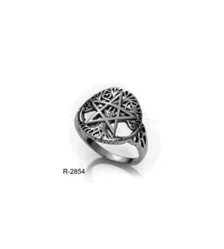 

RING Pentagram wicca sterling SILVER (made in Spain)