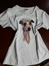 Camiseta con estampado de flores y animales de Galgo para mujer, ropa vogue de talla grande, tumblr, 2019