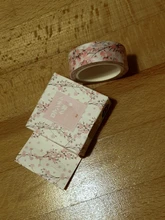 Washi Tape de papel decorativo con flor de Sakura, cintas de enmascarar para álbum de recortes, suministros escolares y de oficina, 15mm X 7m
