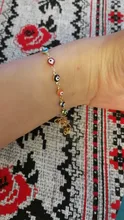 17KM-tobillera Bohemia con cuentas de ojo colorido para mujer, pulsera tobillera de Color dorado, cadena para pierna y pie, playa, verano, 2021