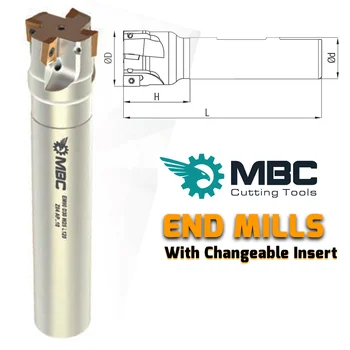 

END MILL APKT 1003 Stock Code 91 ISO EM90 D40 W32 L120 Z05