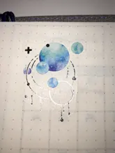 Pegatinas de papel con diseño de Océano Azul y estrellas, decoración de cuentas de mano, pegatina decorativa para cuaderno, 3 hojas