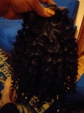 Mágico Pelo Rizado Afro tejido de pelo sintético 16-20 pulgadas 7 unids/lote mechones con cierre encaje africano extensores de cabello para mujer